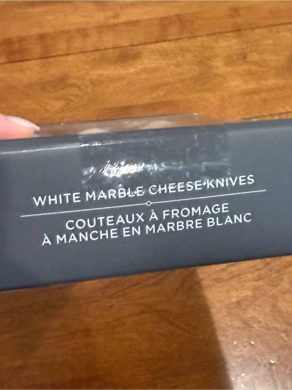 Williams-Sonoma Set of 3 White Marble &Copper Cheese Knives